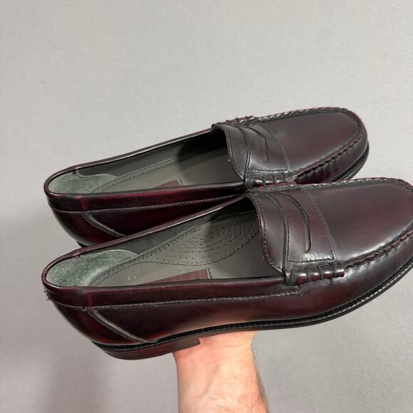 Florsheim Berkley Burgundy Leather Penny Loafers Mens 7.5 D Moc Toe Dress Preppy main image 8